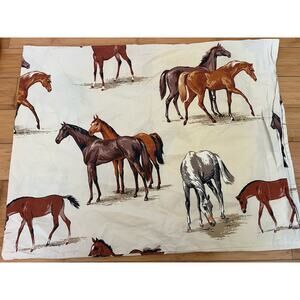 Portugal The Company Store Horse Sheet Set Twin Cowboy Equestrian Western